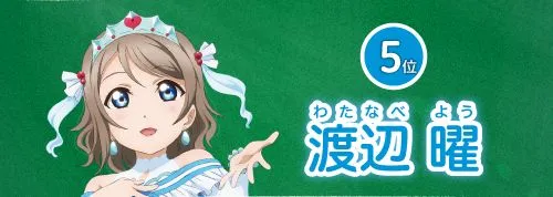 Love Live!Sunshine!!Aqours水团第二回总选举 -松浦果南潜水第一