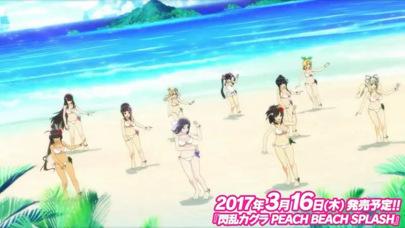 天将正义 抖奶射击-「闪乱神乐Peach Beach Splash」游戏片头动画