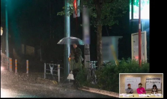 「周刊文春」直播爆料Pile与某男子雨夜密会同伞相拥