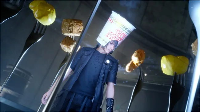 这真的不是FF15的Bug！《FF15×日清食品》合作广告吓惨许多粉丝w王子都快变杯面人啦-绝对领域