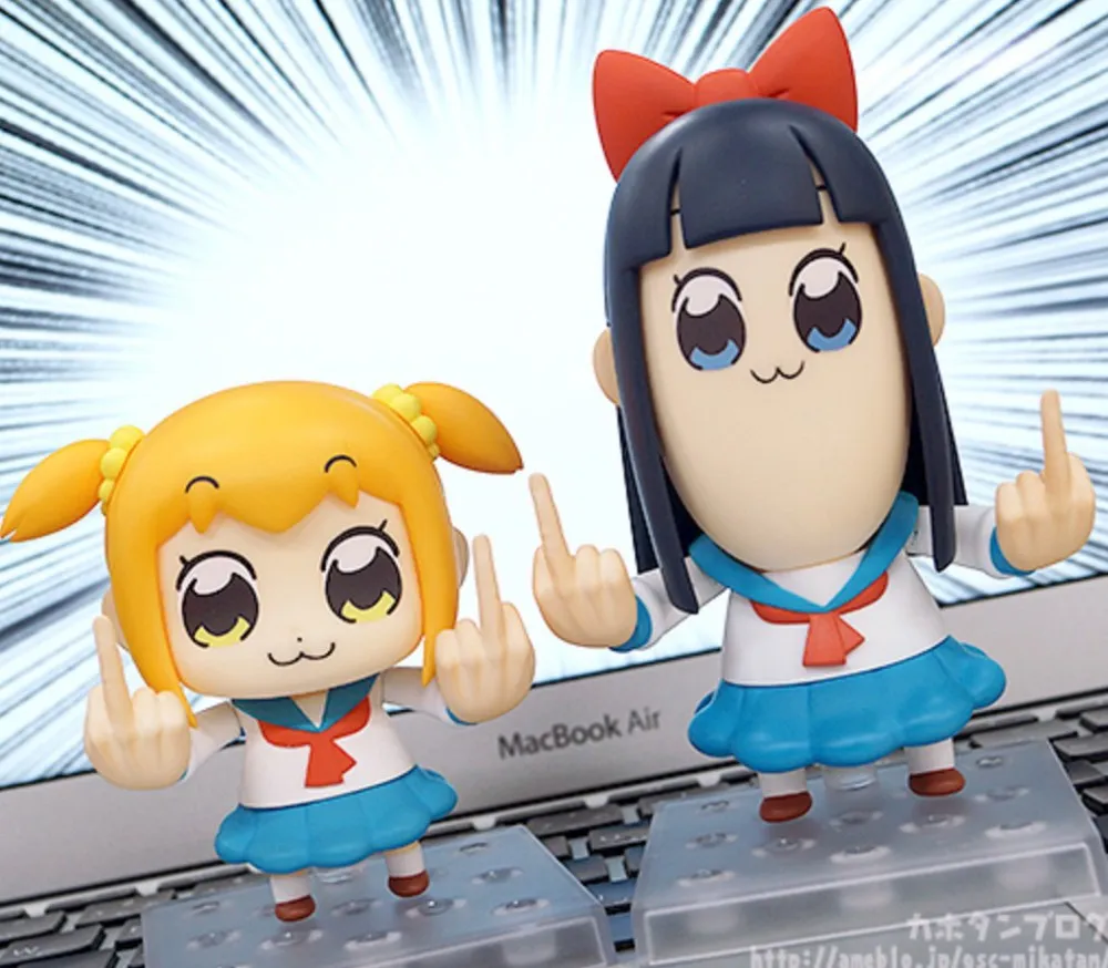 竖起你的中指来-粘土人 ポプ子＆ピピ美–崩坏来袭！！-绝对领域