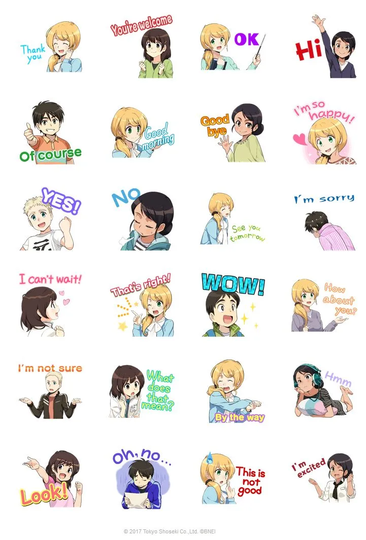 英文老师艾莲(Ellen Baker)回来了!这次是官方Line贴图让你尽情用个够~