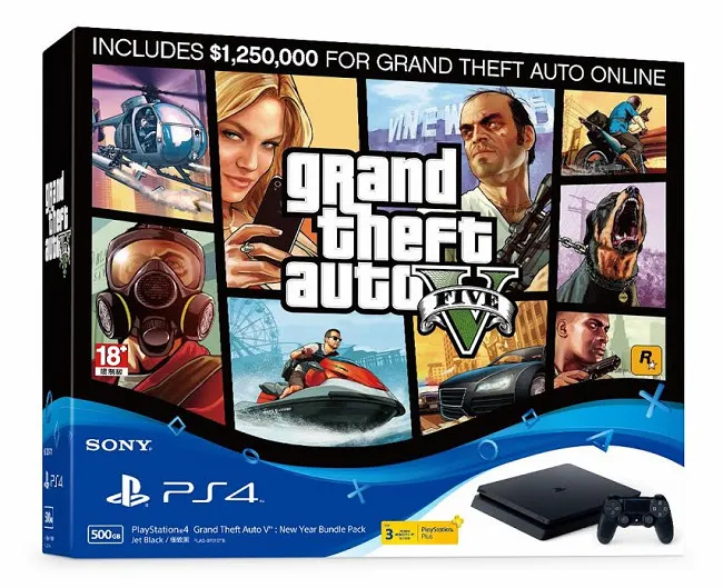 「PS4 侠盗猎车手5 新年享乐同捆组」建议零售价10,980元 1月20日(五) 限量推出-绝对领域