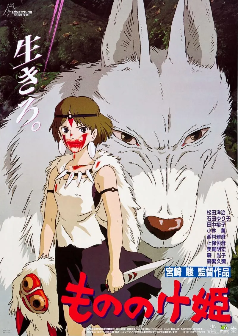幽灵公主 Paste Magazine严选100部日本动画电影-Akira 千与千寻 萤火虫之墓 获得前三