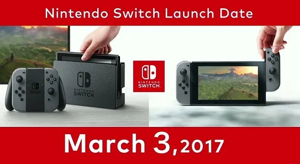 任天堂Switch发售消息公布 3月3日 300美元-绝对领域