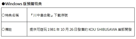 三国志13威力加强版首批限量门市特典DLC公布