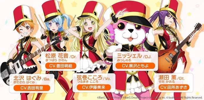 乐团音乐游戏《BanG Dream!~Girls Band Party~》确定3月中旬展开营运,最新参战乐团声优阵容一并释出!