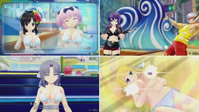 绅士动作游戏《闪乱神乐PEACH BEACH SPLASH》释出序章实机游玩影像,快拿起水枪把敌人射到湿透吧!