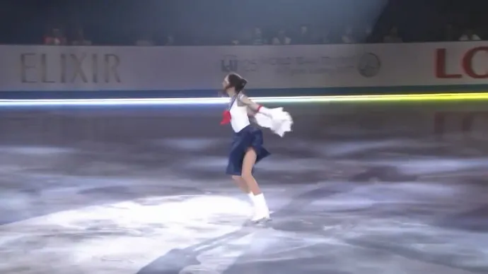 『冰上的尤里』迷妹梅德韦杰娃再度在日本表演美少女战士花样滑冰节目