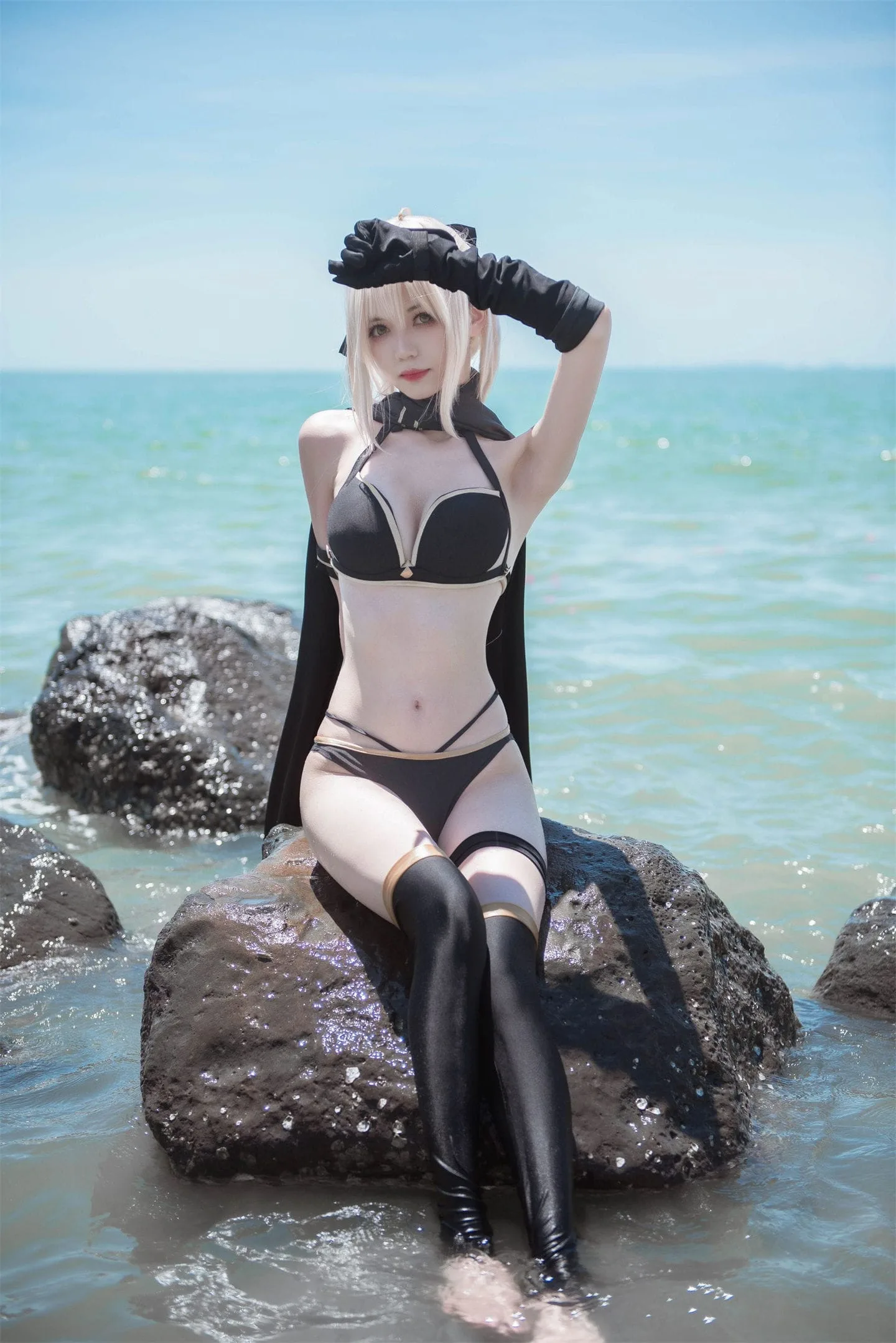 图片[1]-FGO 冲田总司泳装2cosplay-绝对领域