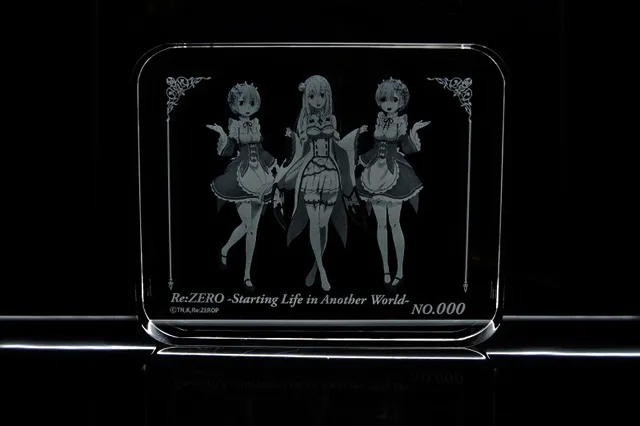 超精美《Re:从零开始的异世界生活》水晶雷射雕刻周边，把爱蜜莉雅、拉姆和雷姆一次全都装饰在房间✦-绝对领域