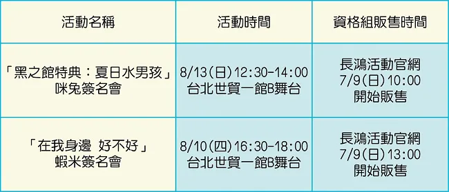 【漫博2017】长鸿日本漫画家签名会贩售资讯
