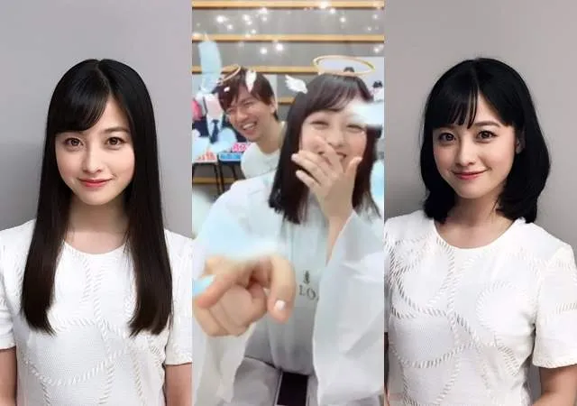 千年美女桥本环奈剪发直播特效滤镜全程卖萌