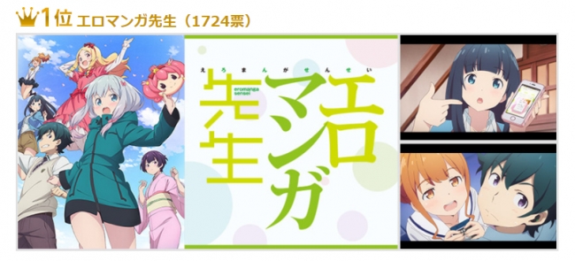 『情色漫画老师』成最大淫家-d animestore公布2017四月新番投票排行榜