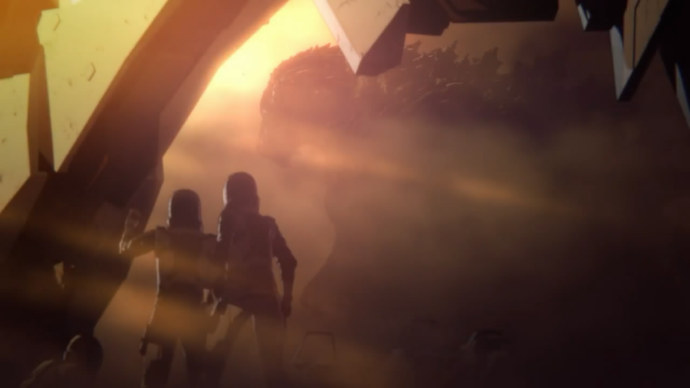 飞翔的哥斯拉出现-动画电影『哥斯拉 怪兽行星』发布特报视频