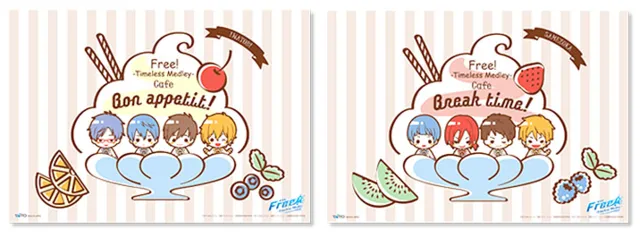 剧场版《Free! 男子游泳部 -Timeless Medley-》期间限定Cafe于8月10日正式开跑☀可爱桌巾任你选!