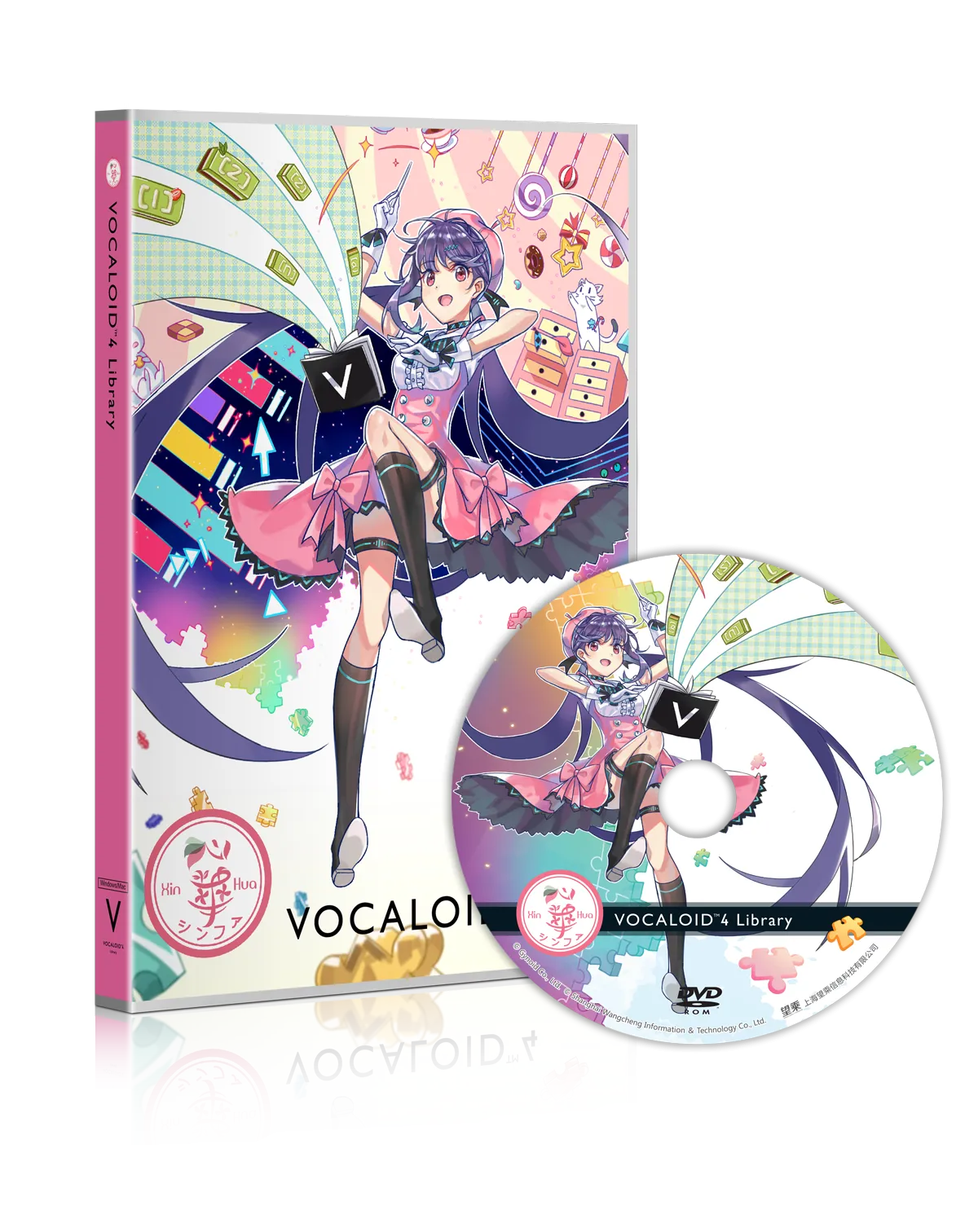 上海望乘携手日本GYNOID公司,於8月21日中日同步首发二次元虚拟歌姬『心华』VOCALOID(TM)4中日双语声库