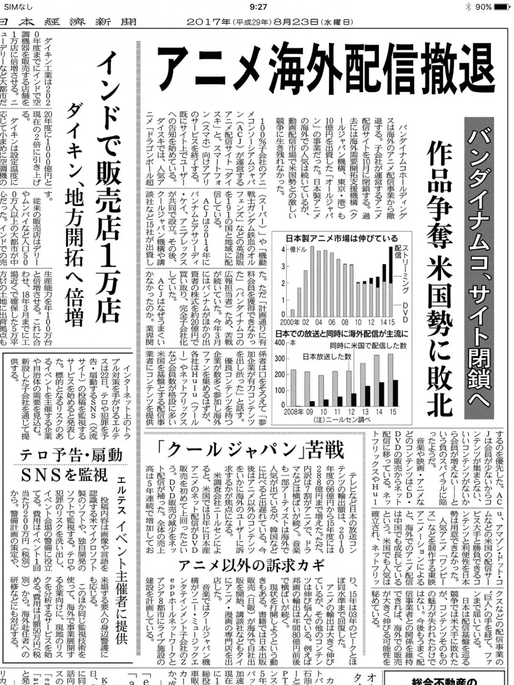 日本动画海外增长迅速但动画视频网站却战不过美国网站
