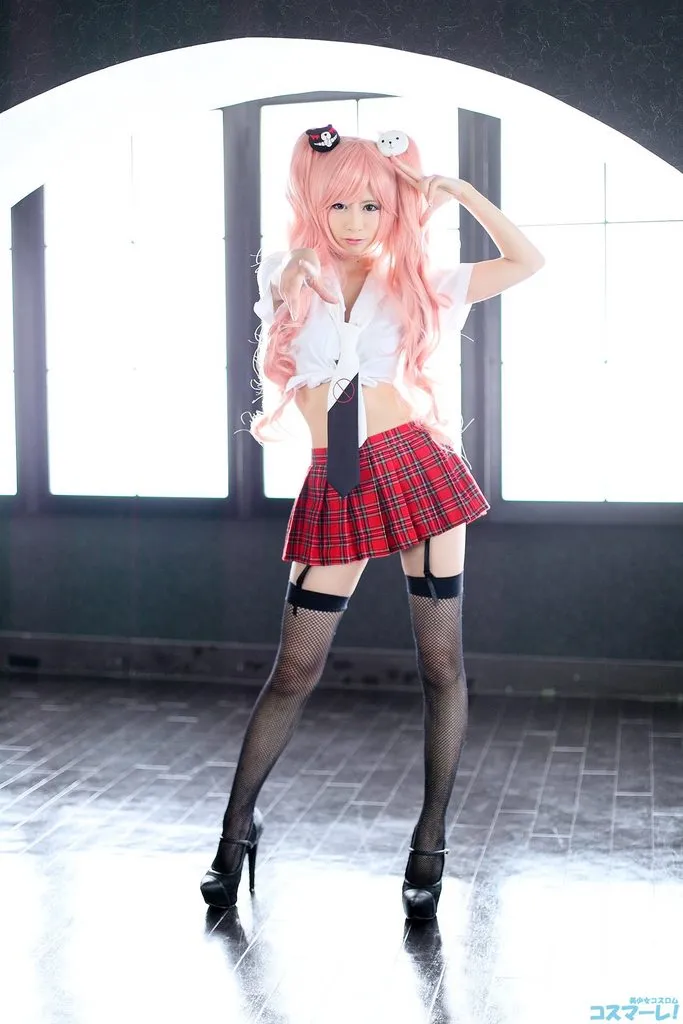 渔网吊带 裙下风光-『弹丸论破』江之岛盾子COSPLAY