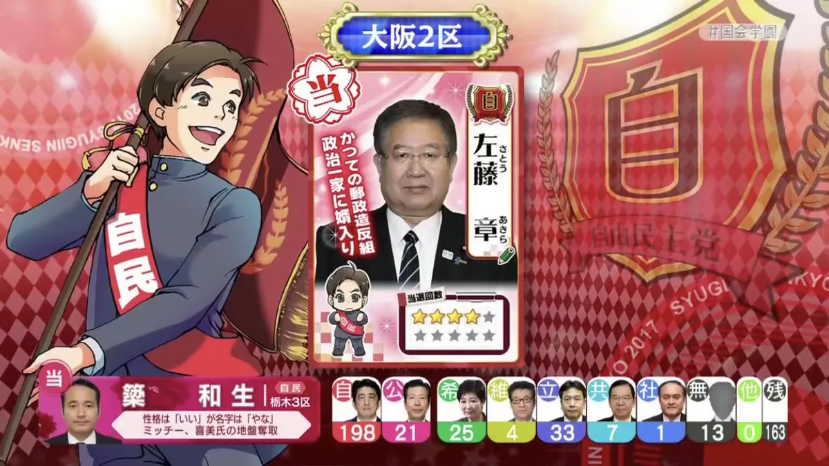 日本选举特别节目《国会学园》把政党变成二次元角色展开激烈的卡牌战斗!?这样的选举真的没问题吗(゚∀゚)?