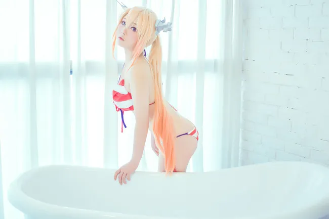 图片[2]-战舰少女R 射水鱼 泳装少女COSPLAY美图欣赏  cn:牛奶丶喵-绝对领域