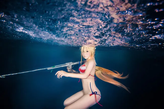 图片[5]-战舰少女R 射水鱼 泳装少女COSPLAY美图欣赏  cn:牛奶丶喵-绝对领域