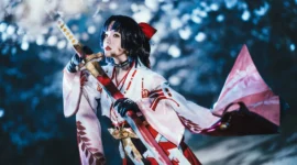 《阴阳师》妖刀姬御神之刃cosplay-绝对领域