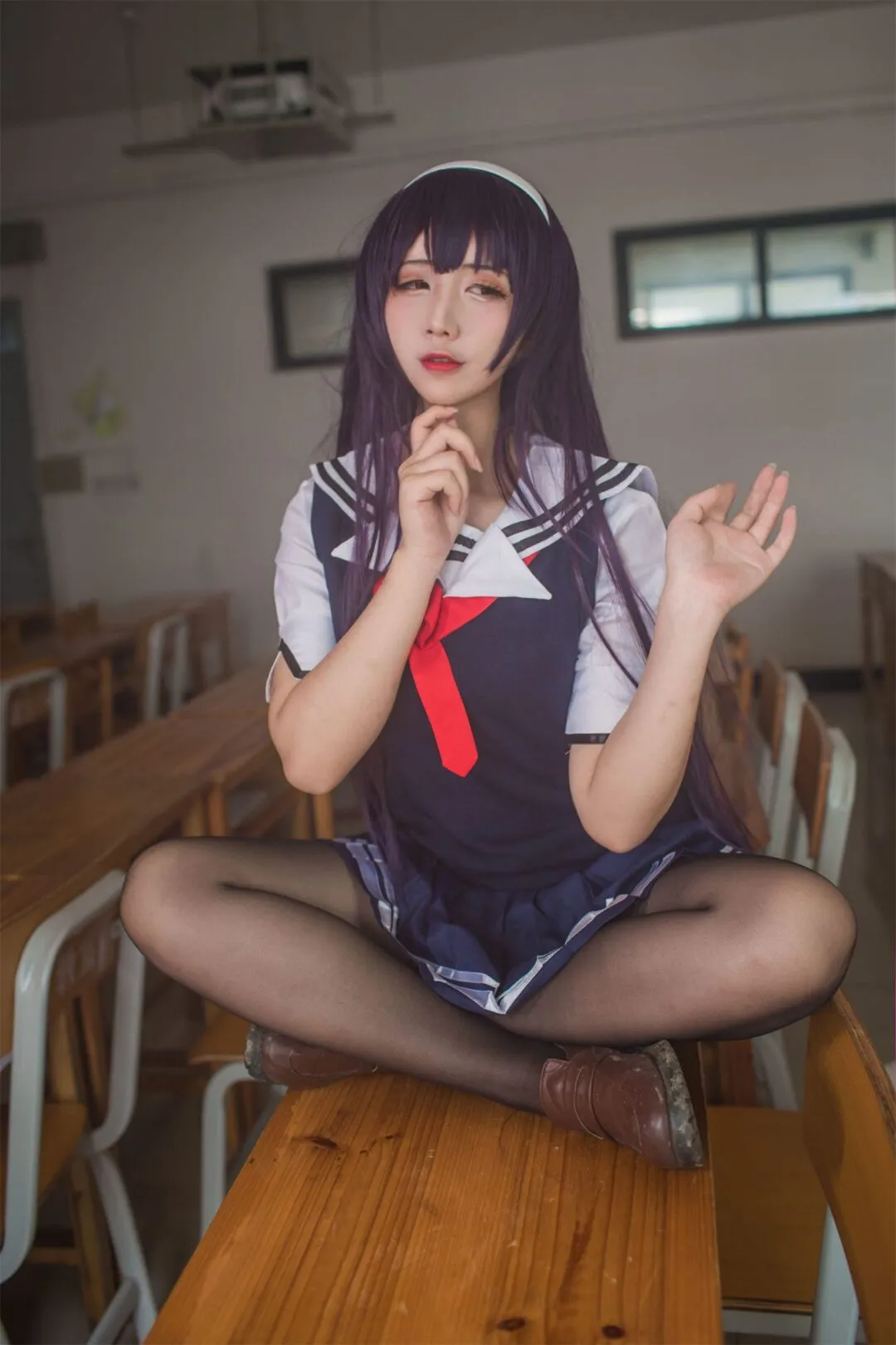 路人女主的养成方法 霞之丘诗羽4cosplay-26