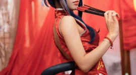 《明日方舟》岁红霞–陈cosplay-绝对领域