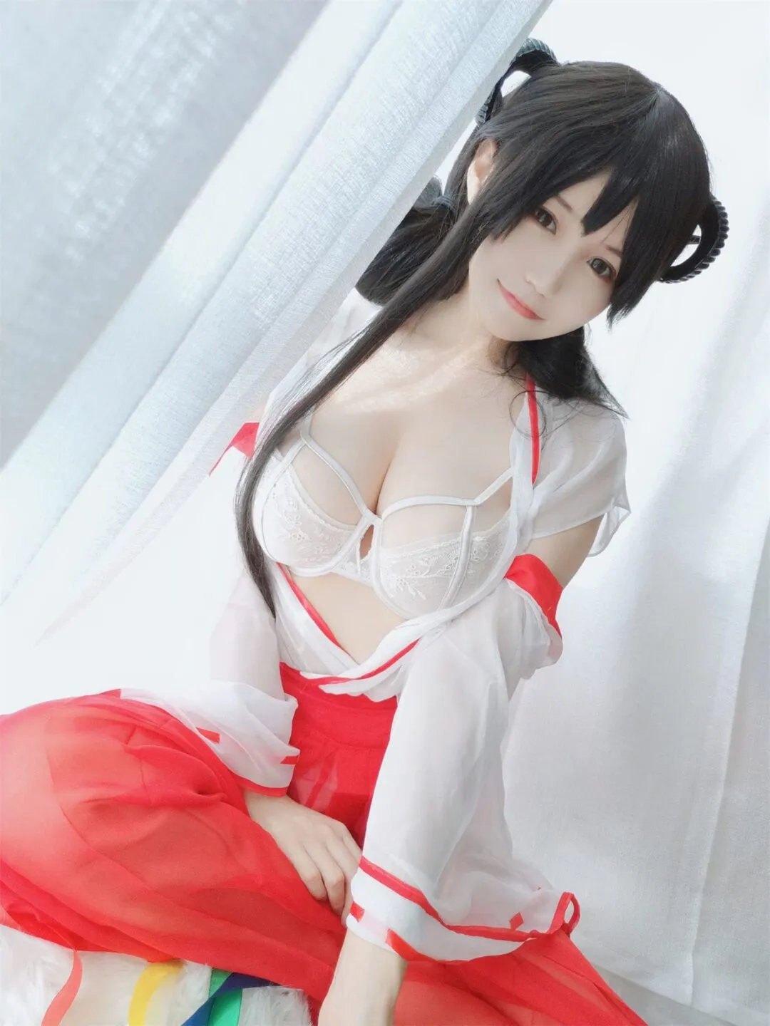 巨乳巫女美少女性感私房写真-17