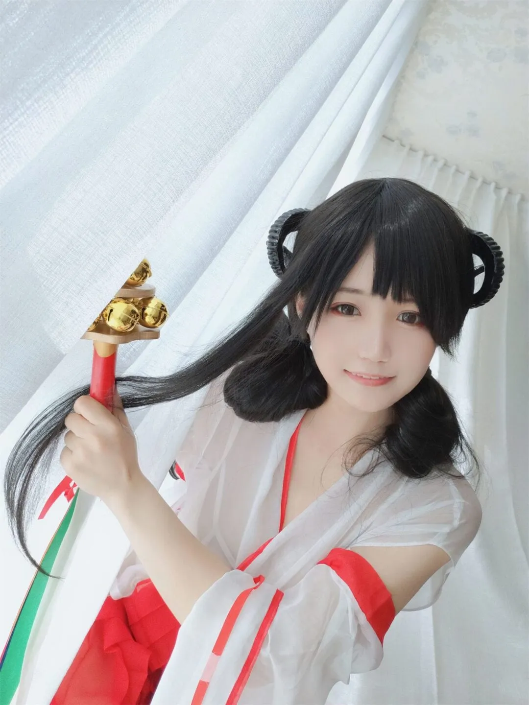 巨乳巫女美少女性感私房写真-22