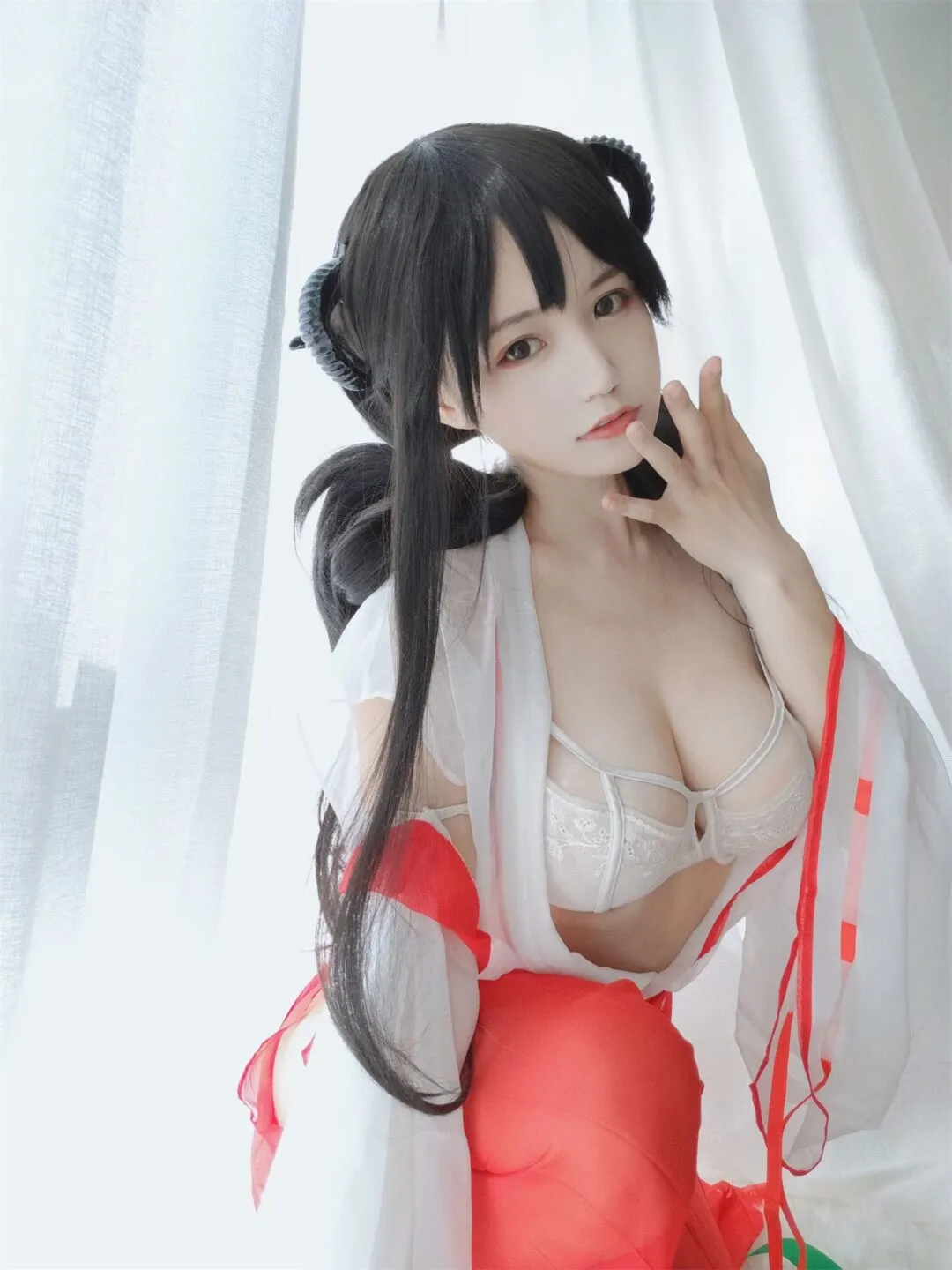 巨乳巫女美少女性感私房写真-24