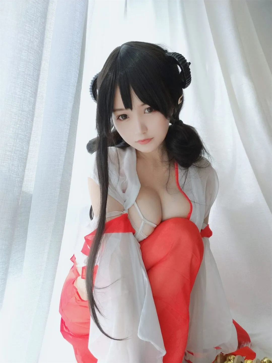 巨乳巫女美少女性感私房写真-25