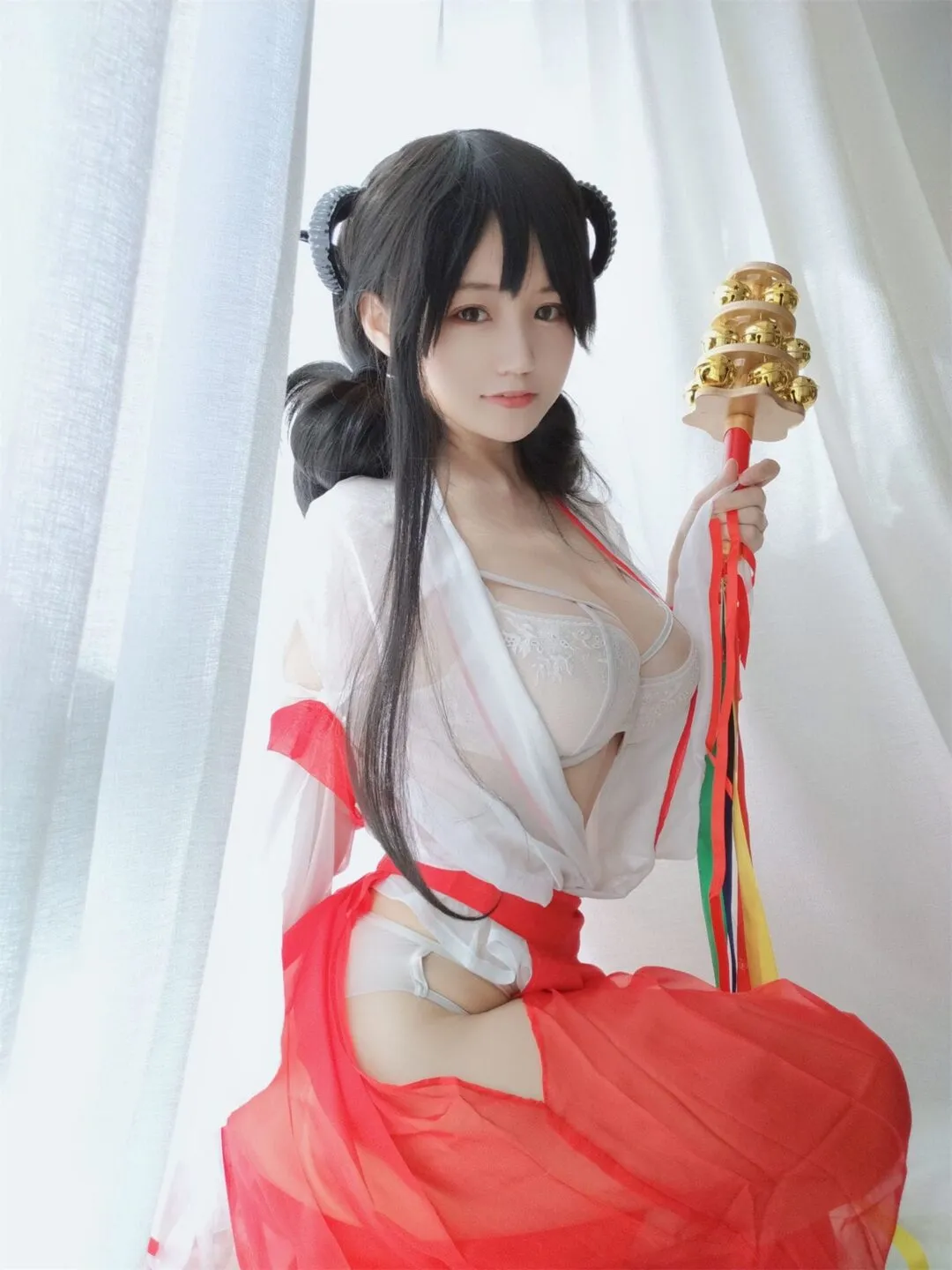 巨乳巫女美少女性感私房写真-28