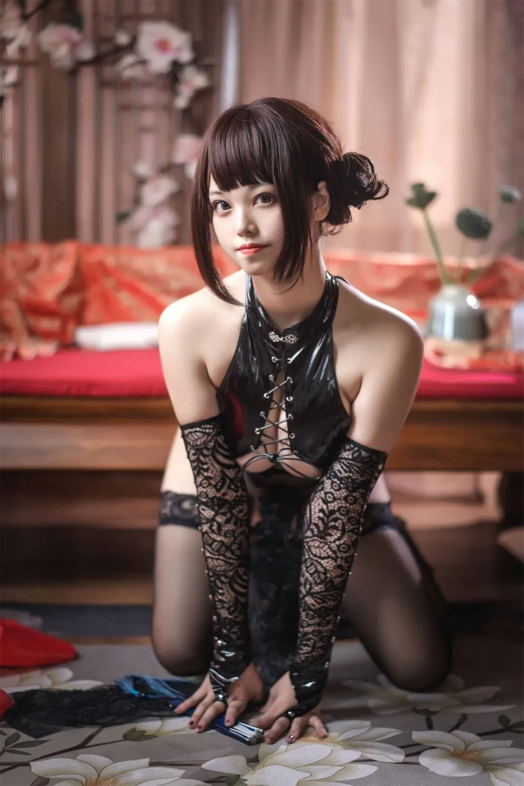 黑丝旗袍美少女私房写真-28