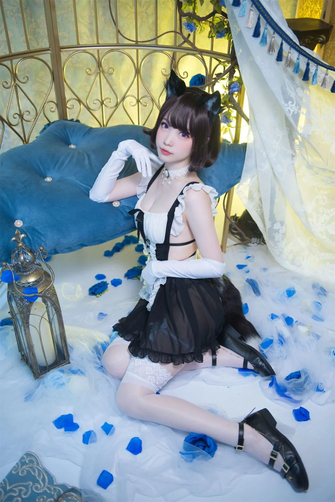 美少女黑丝白丝性感私房写真-17