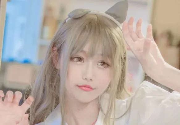 猫咪后院黑灰猫cosplay-绝对领域