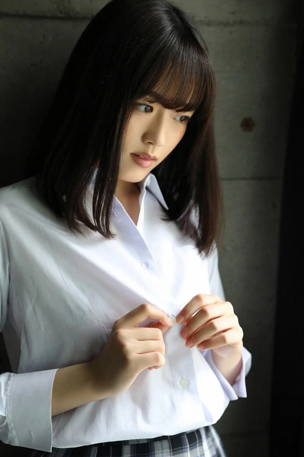 甜美JK大胆内衣写真——清水绫乃-17