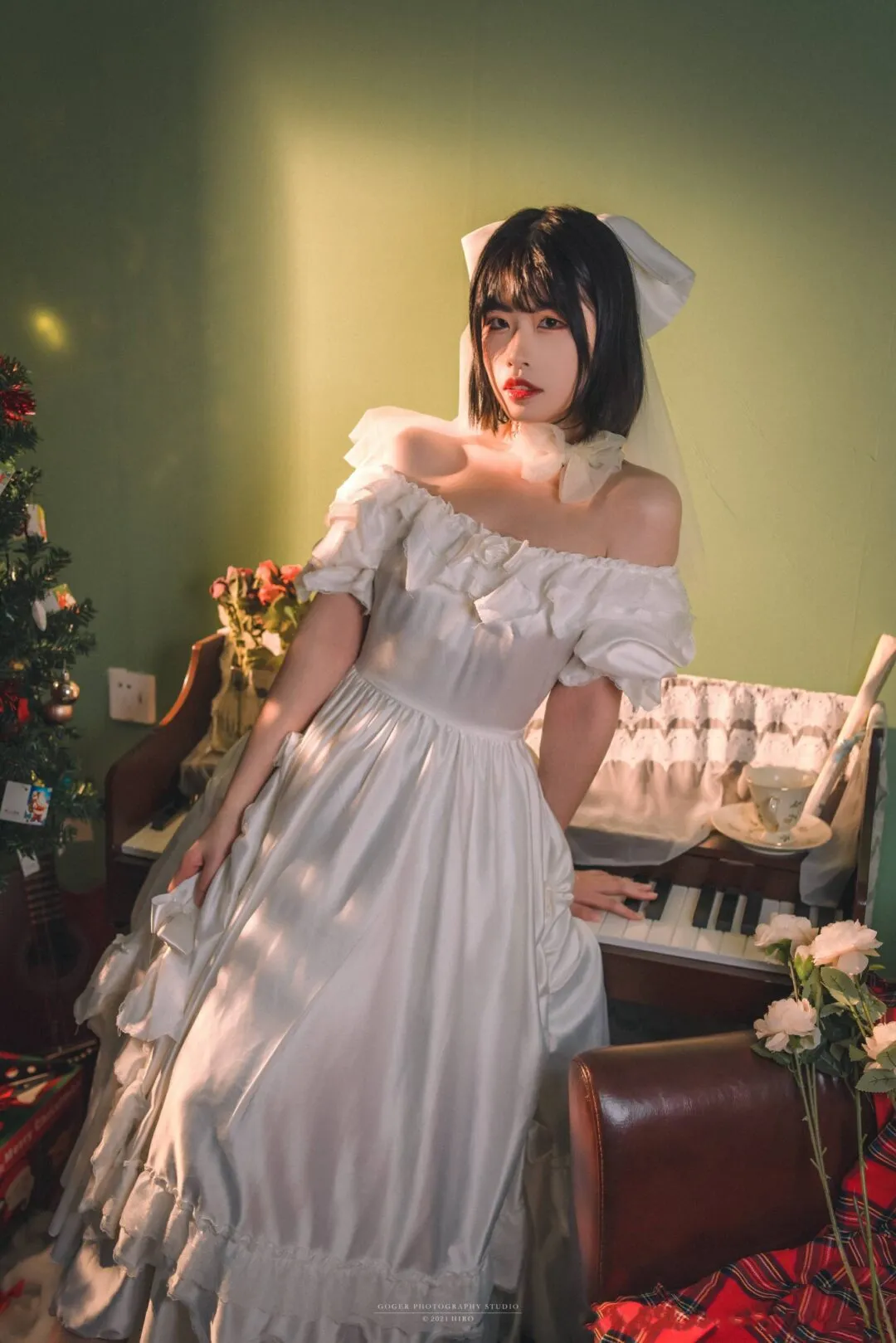 少女写真，纯洁白纱-绝对领域