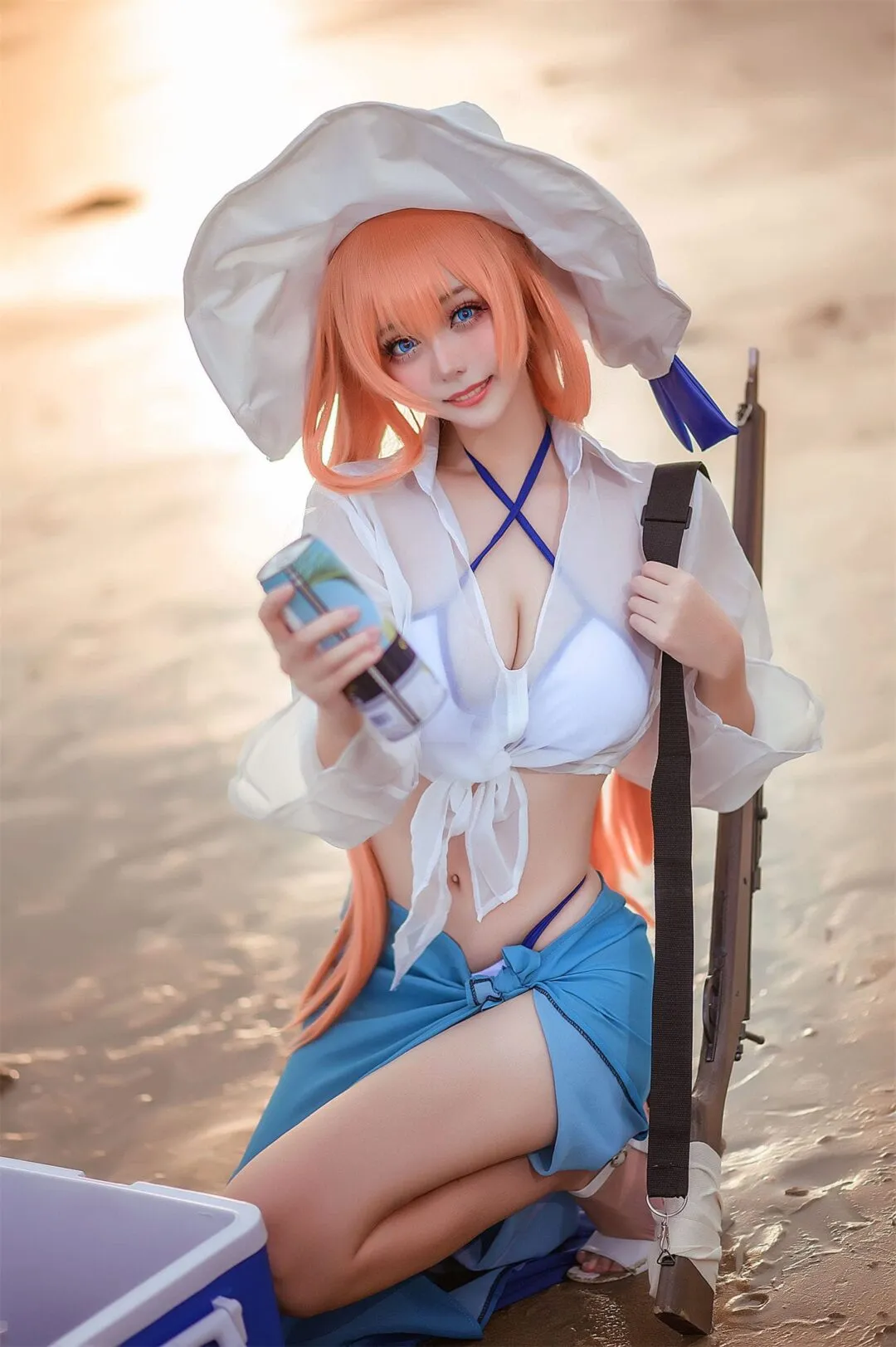 《少女前线》春田泳装cosplay-绝对领域