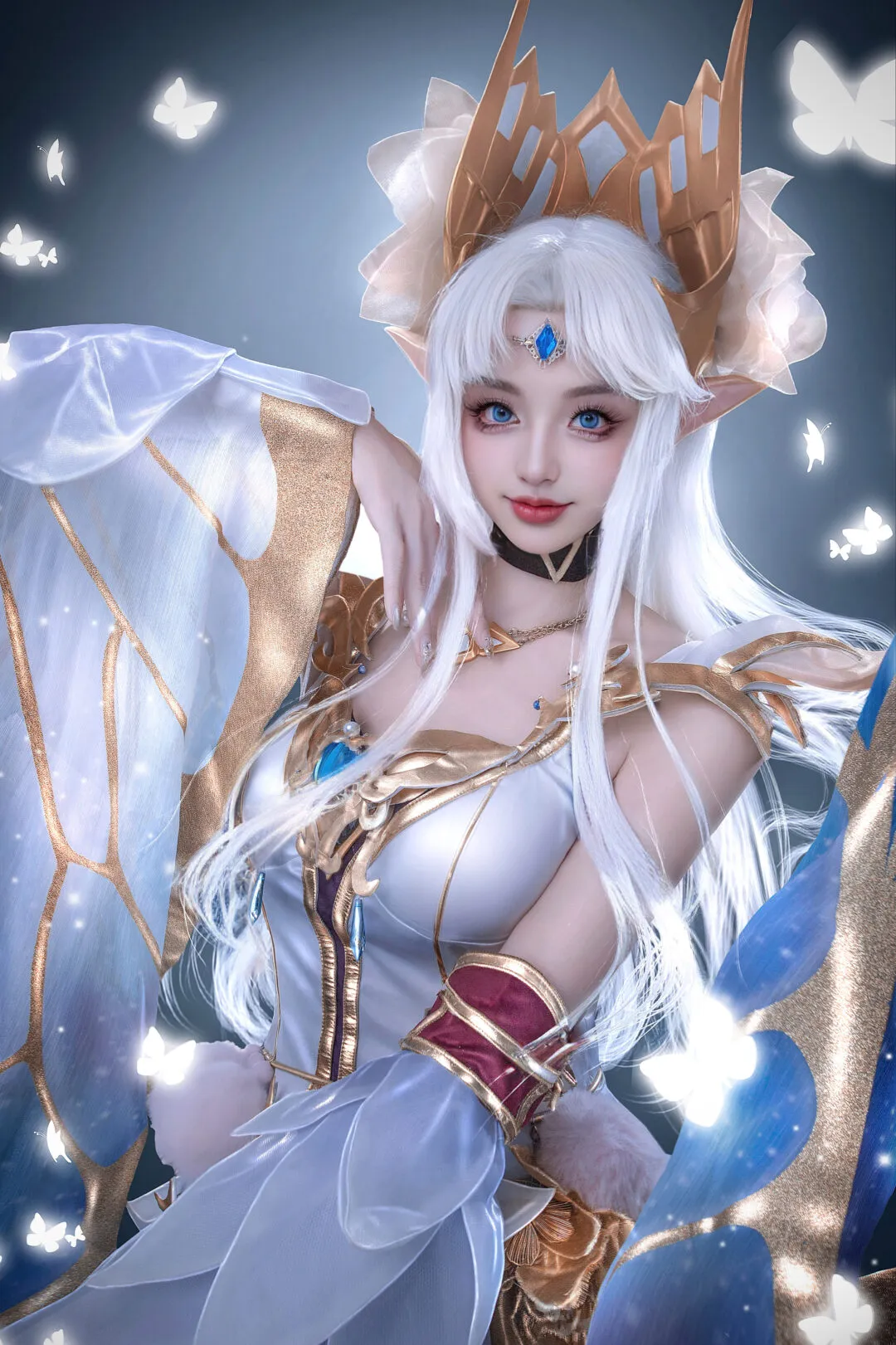王者荣耀白金仲夏夜之梦貂蝉cos-绝对领域