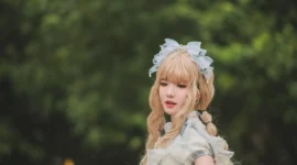 lolita私影，拍到了绣球花-绝对领域
