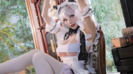 《碧蓝航线》埃吉尔女仆cosplay-绝对领域