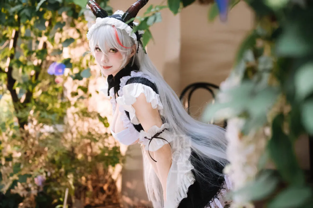 《碧蓝航线》埃吉尔女仆cosplay-10
