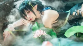 《明日方舟》夜半 夏卉cosplay-绝对领域