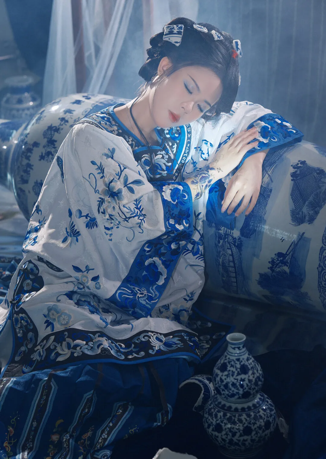 青花瓷拟人  清汉女cosplay-绝对领域