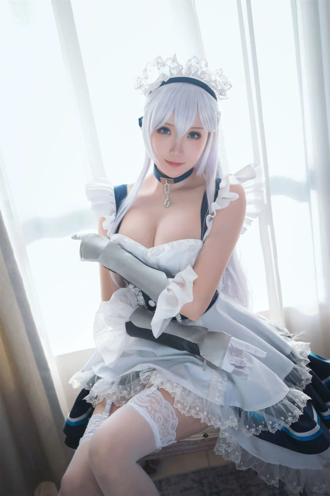 碧蓝航线 贝尔法斯特女仆cosplay-11
