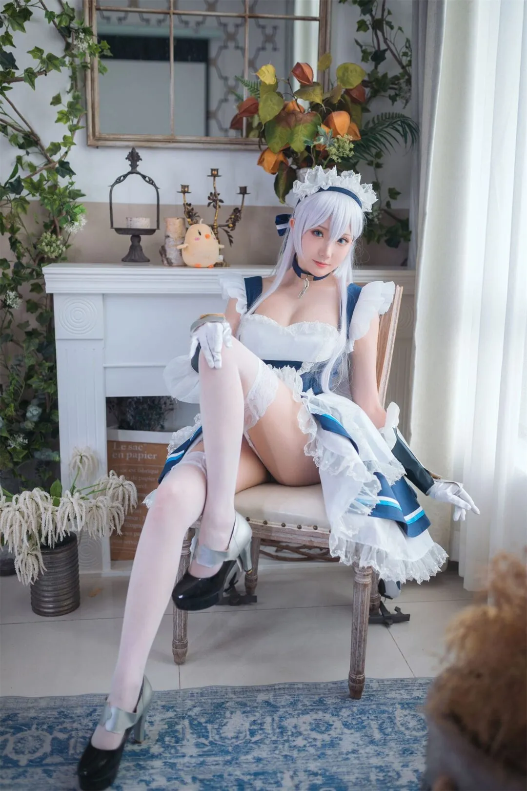 碧蓝航线 贝尔法斯特女仆cosplay-13