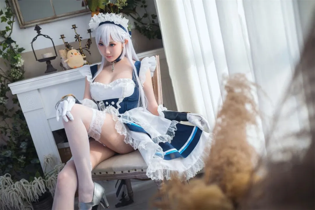碧蓝航线 贝尔法斯特女仆cosplay-14