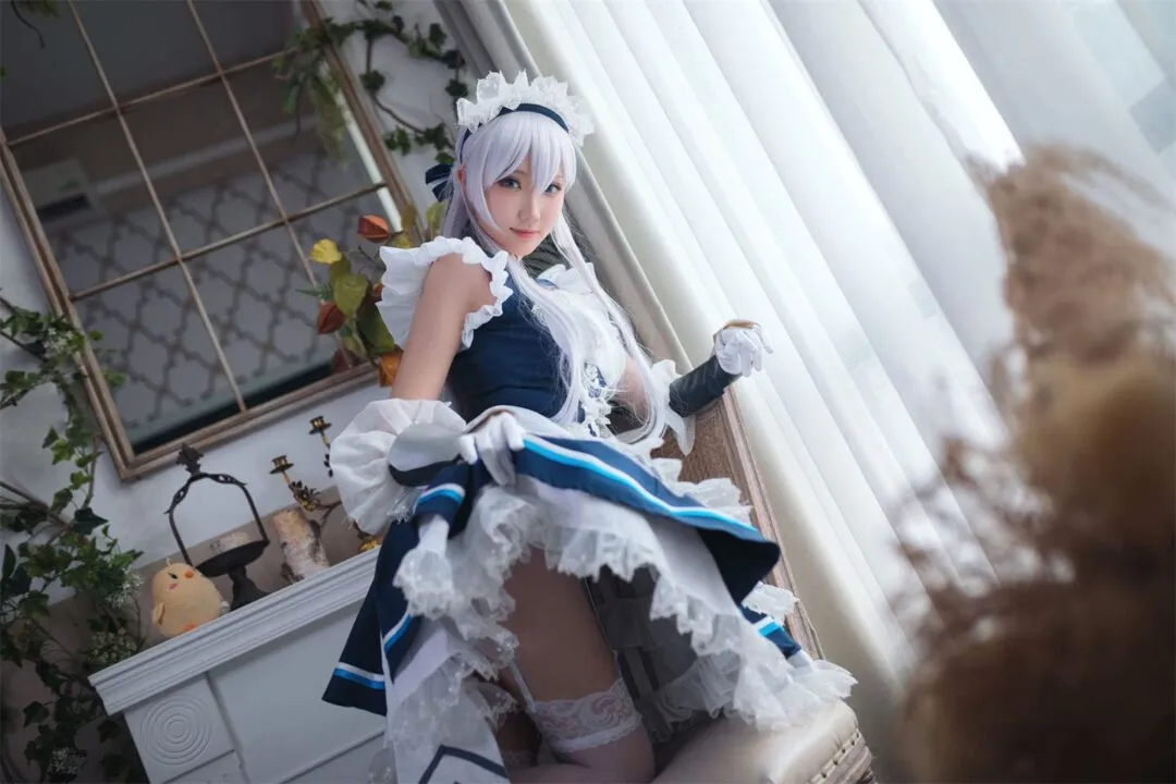 碧蓝航线 贝尔法斯特女仆cosplay-17